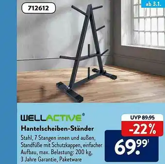 Aldi Süd Wellactive Hantelscheiben-ständer Angebot