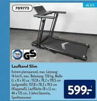 Aldi Süd Laufband Slim Angebot