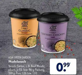 Aldi Süd Asia Green Garden Nudelsnack Angebot