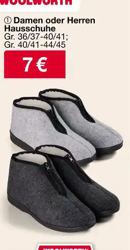 Woolworth Damen oder herren hausschuhe Angebot
