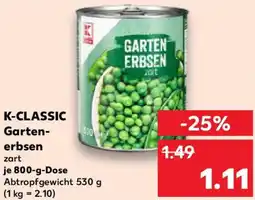 Kaufland K-CLASSIC Gartenerbsen Angebot