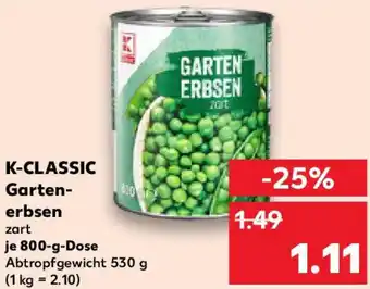 Kaufland K-CLASSIC Gartenerbsen Angebot