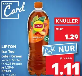 Kaufland LIPTON Ice Tea oder Green Angebot