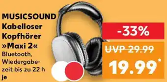 Kaufland MUSICSOUND Kabelloser Kopfhörer Maxi 2 Angebot