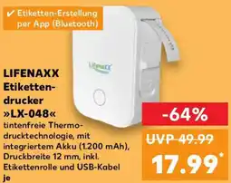 Kaufland LIFENAXX Etikettendrucker LX-048 Angebot