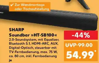 Kaufland SHARP Soundbar HT-SB100 Angebot