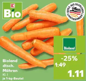 Kaufland Bioland dtsch. Möhren Angebot