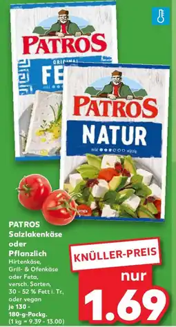 Kaufland PATROS Salzlakenkäse oder Pflanzlich Angebot