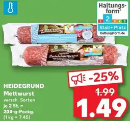 Kaufland HEIDEGRUND Mettwurst Angebot