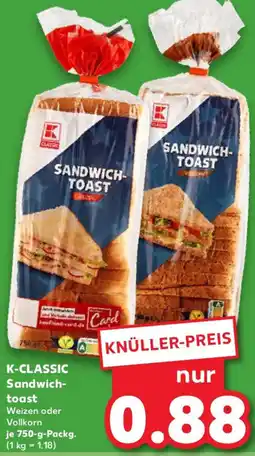 Kaufland K-CLASSIC Sandwichtoast Angebot