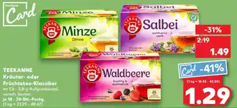 Kaufland TEEKANNE Kräuter- oder Früchtetee-Klassiker Angebot