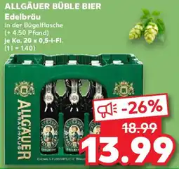 Kaufland ALLGÄUER BÜBLE BIER Edelbräu Angebot