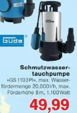 Jawoll Güde Schmutzwassertauchpumpe Angebot