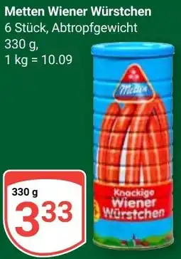 Globus Metten Wiener Würstchen Angebot