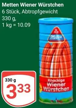 Globus Metten Wiener Würstchen Angebot