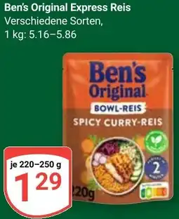 Globus Ben's Original Express Reis Angebot