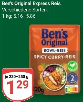 Globus Ben's Original Express Reis Angebot
