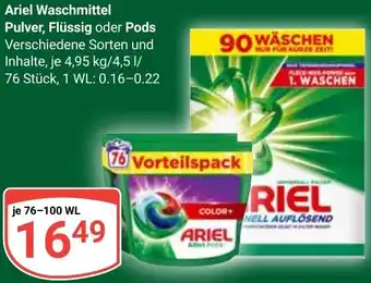 Globus Ariel Waschmittel Pulver, Flüssig oder Pods Angebot