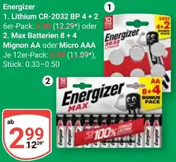 Globus Energizer Lithium CR-2032 BP 4+2 Angebot