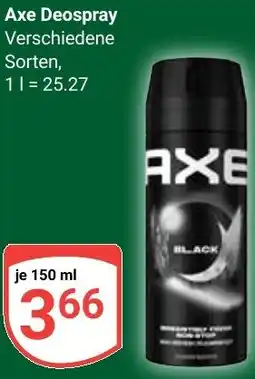 Globus Axe Deospray Angebot