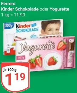 Globus Ferrero Kinder Schokolade oder Yogurette Angebot
