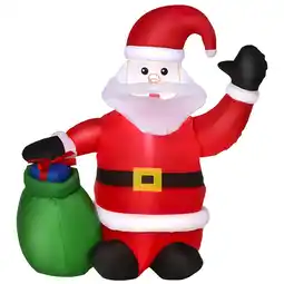 Netto Marken-Discount HOMCOM Aufblasbarer Weihnachtsmann 190D Polyester Angebot