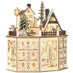 Netto Marken-Discount HOMCOM Weihnachts-Adventskalender Sperrholz Angebot