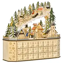 Netto Marken-Discount HOMCOM Weihnachts-Adventskalender MDF-Platte Angebot