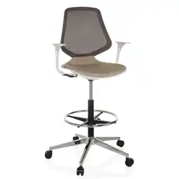 Netto Marken-Discount hjh OFFICE Counterstuhl TOP WORK STYLE Stoff / Netzstoff mit Armlehnen Angebot