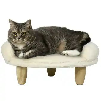 Netto Marken-Discount PawHut Katzenbett Kiefernholz, Plüsch, Schaumstoff, Spanplatte Angebot