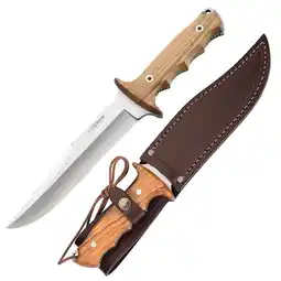Netto Marken-Discount NIETO Bowie Messer Apache 1042 Gürtelmesser Full Tang Outdoor Olivenholz 18 cm Angebot