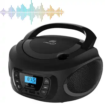 Netto Marken-Discount Cyberlux Tragbarer CD-Player Kinder Radio CD/MP3 USB Boombox schwarz Angebot