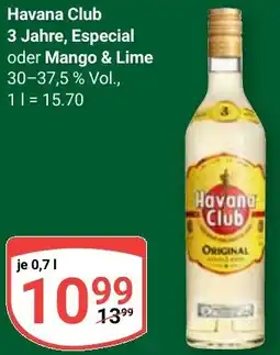 Globus Havana Club 3 Jahre, Especial oder Mango & Lime Angebot