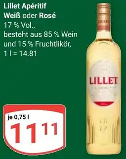Globus Lillet Apéritif Weiß oder Rosé Angebot