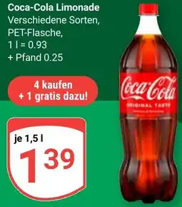 Globus Coca-Cola Limonade Angebot