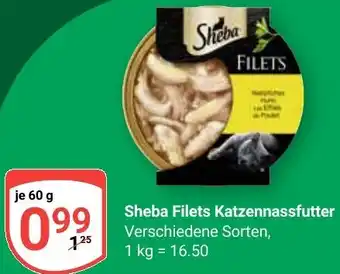 Globus Sheba Filets Katzennassfutter Angebot