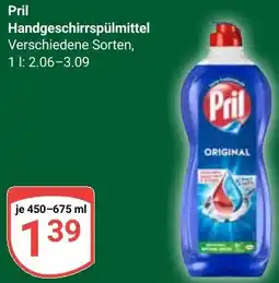 Globus Pril Handgeschirrspülmittel Angebot