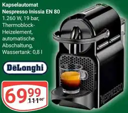 Globus Kapselautomat Nespresso Inissia EN 80 Angebot