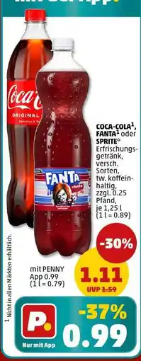 PENNY COCA-COLA¹, FANTA¹ oder SPRITE¹ Angebot