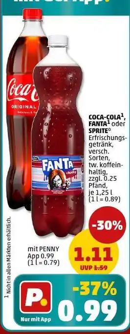 PENNY COCA-COLA¹, FANTA¹ oder SPRITE¹ Angebot