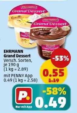 PENNY Ehrmann Grand Dessert Angebot
