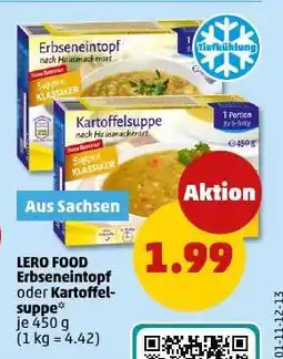 PENNY LERO FOOD Erbseneintopf oder Kartoffelsuppe Angebot