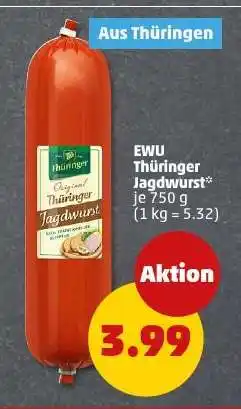 PENNY EWU Thüringer Jagdwurst Angebot