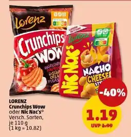 PENNY LORENZ Crunchips Wow oder Nic Nac’s Angebot