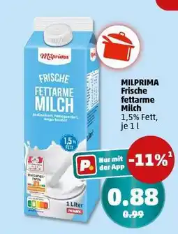 PENNY MILPRIMA Frische fettarme Milch Angebot