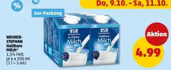 PENNY Weihenstephan Haltbare Milch Angebot