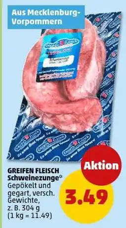 PENNY GREIFEN FLEISCH Schweinezunge Angebot
