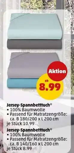 PENNY Jersey Spannbetttuch Angebot