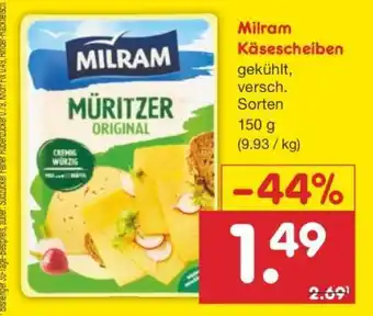 Netto Marken-Discount Milram Käsescheiben Angebot