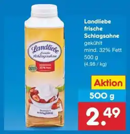 Netto Marken-Discount Landliebe frische Schlagsahne Angebot